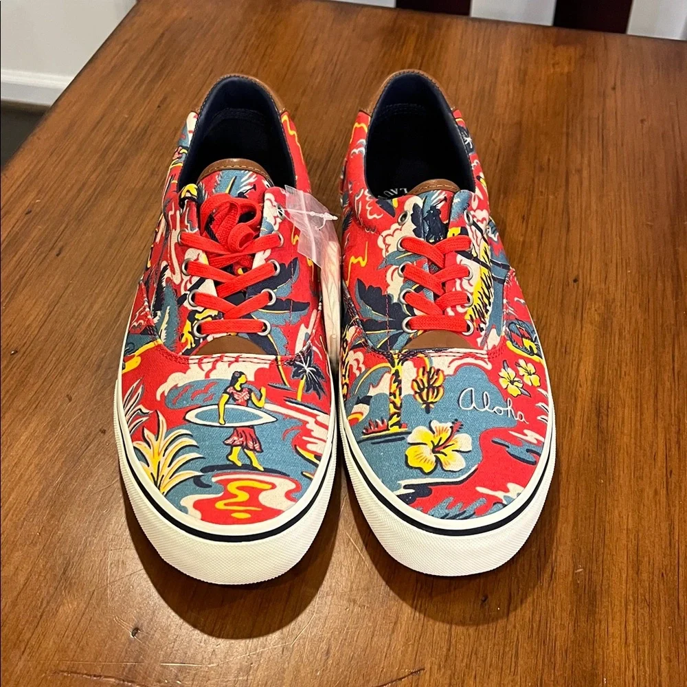 Polo Ralph Lauren Thornton III Shoes Sneakers Aloha Hawaii Surf new Mens Size 12